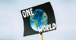 'One world' poster